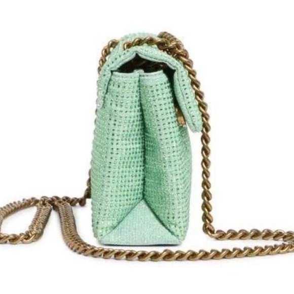 Kurt Geiger Crystal Mini Plate Brixton Shoulder Bag in Green NWT ** SOLD OUT ** - Picture 3 of 7